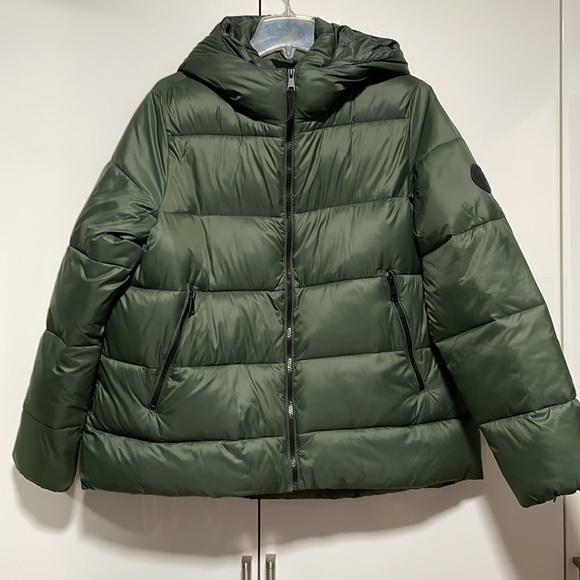 ZARA Hooded Puffer Jacket Color-Green Size-XL NWT - Picture 3 of 16